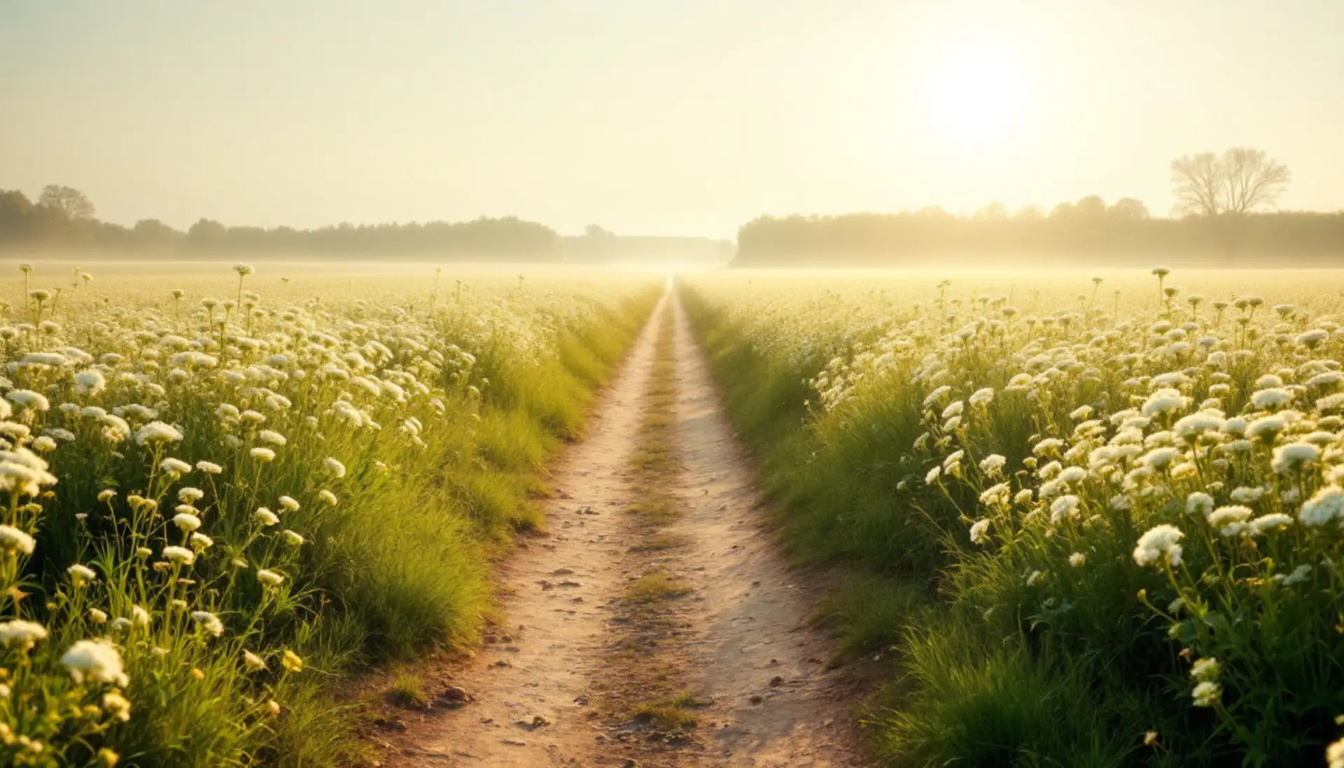 Footpath through a yarrow meadow at first light, YarrowPath small loan requests $100 to $5,000